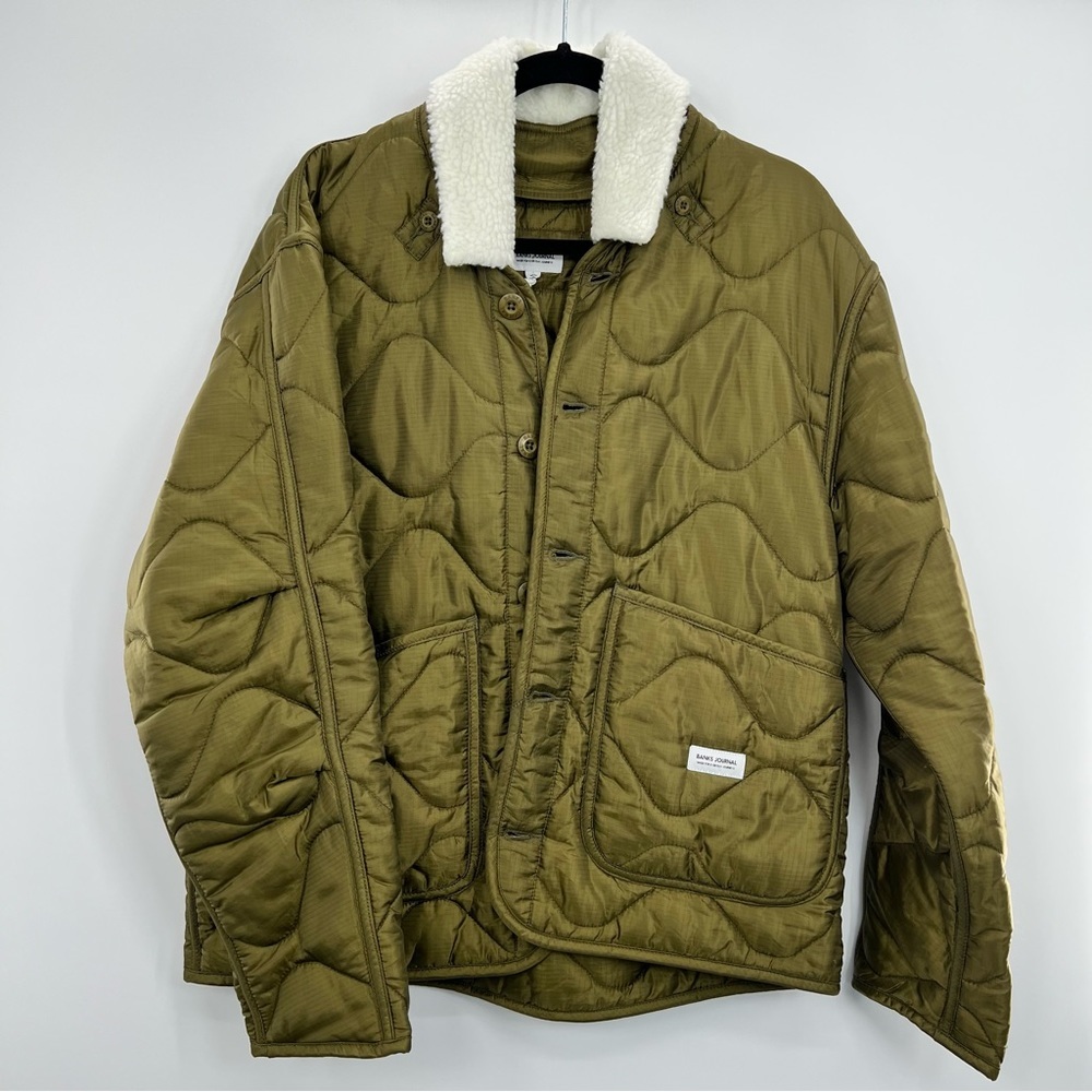 NWT Banks Journal Georgia Jacket Sherpa Collar Mid-Weight Quilted Weave XL M - Picture 10 of 16